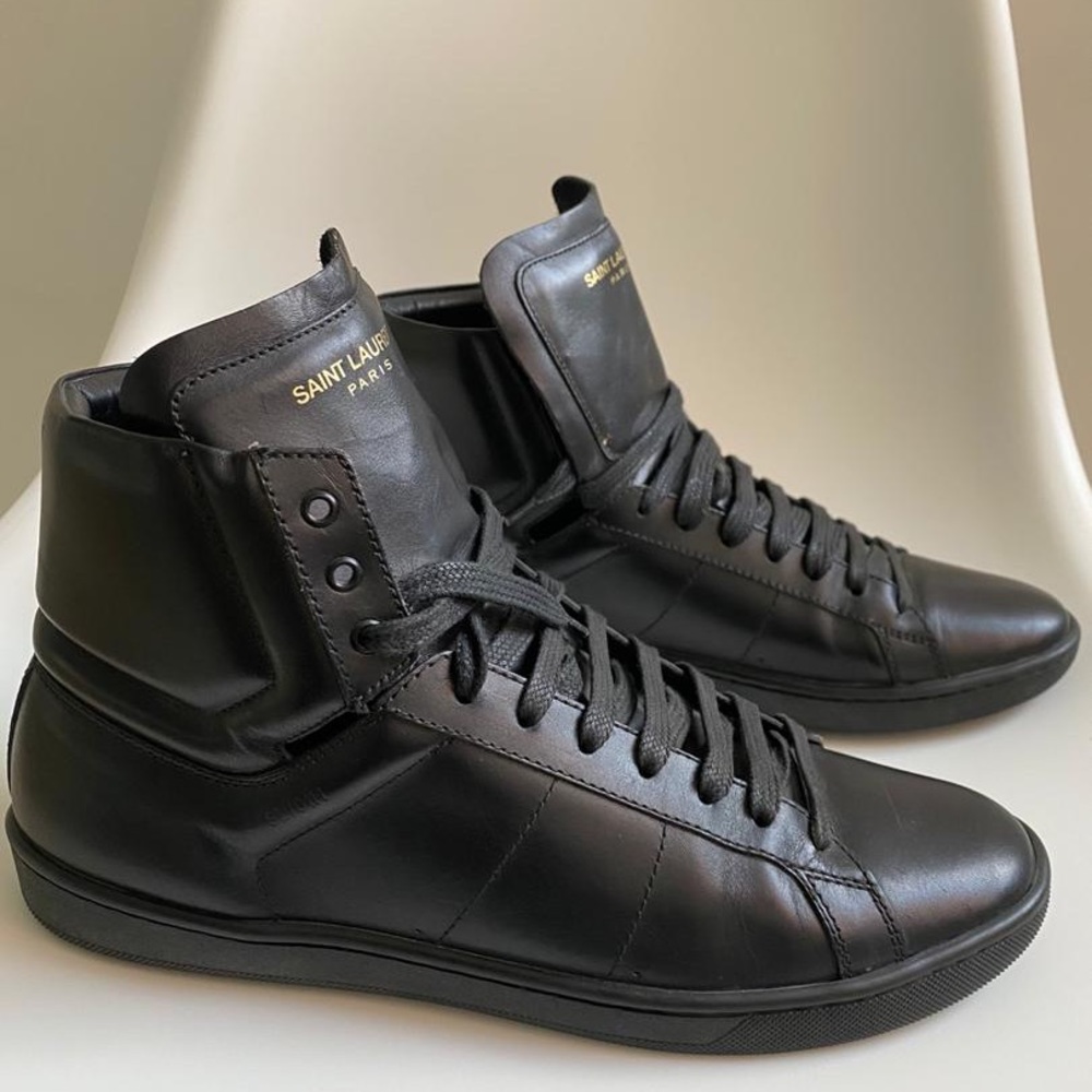 Saint Laurent Black High Top Sneakers SL/01H